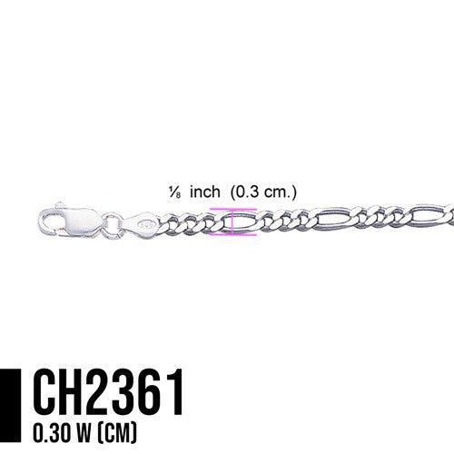 Figaro Chain Sterling Silver Chain CH2361