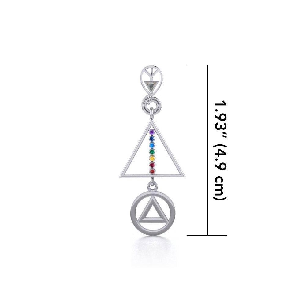 Recovery Chakra Sterling Silver Pendant with Gemstone