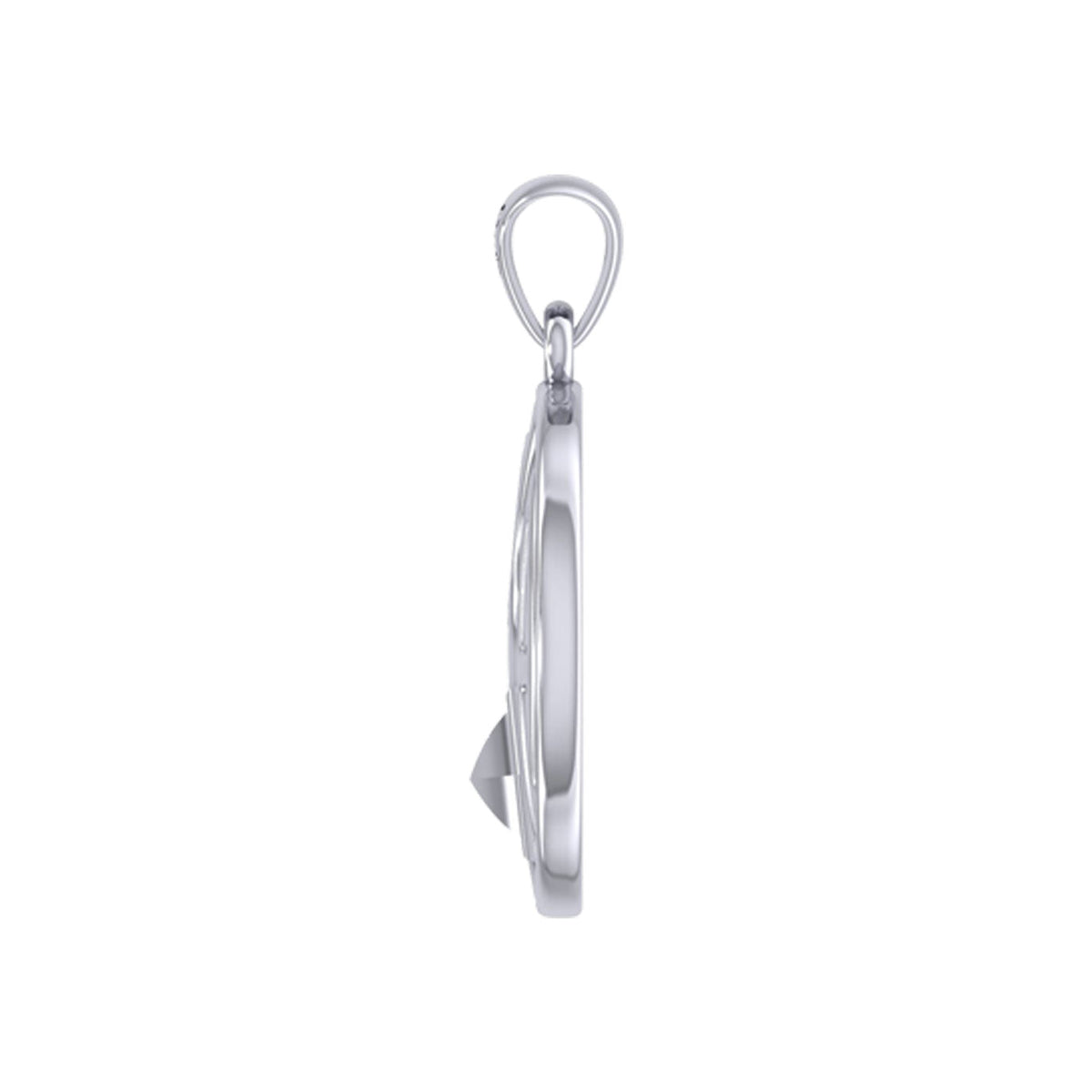Balancing Yin Yang With AA Recovery Symbol Sterling Silver Pendant With Black And White Enamel