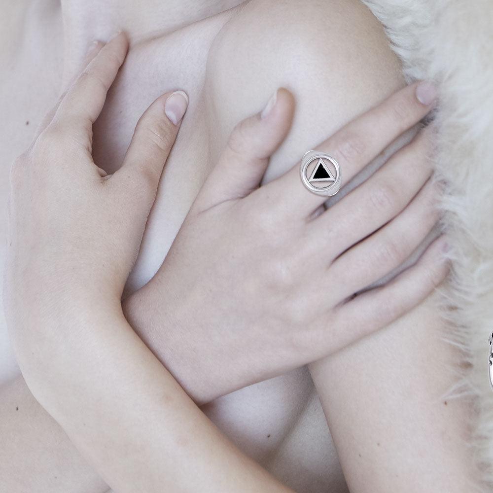 Recovery Sterling Silver Ring With Stone For Strength And Renewal Everyday Wear Jewelry