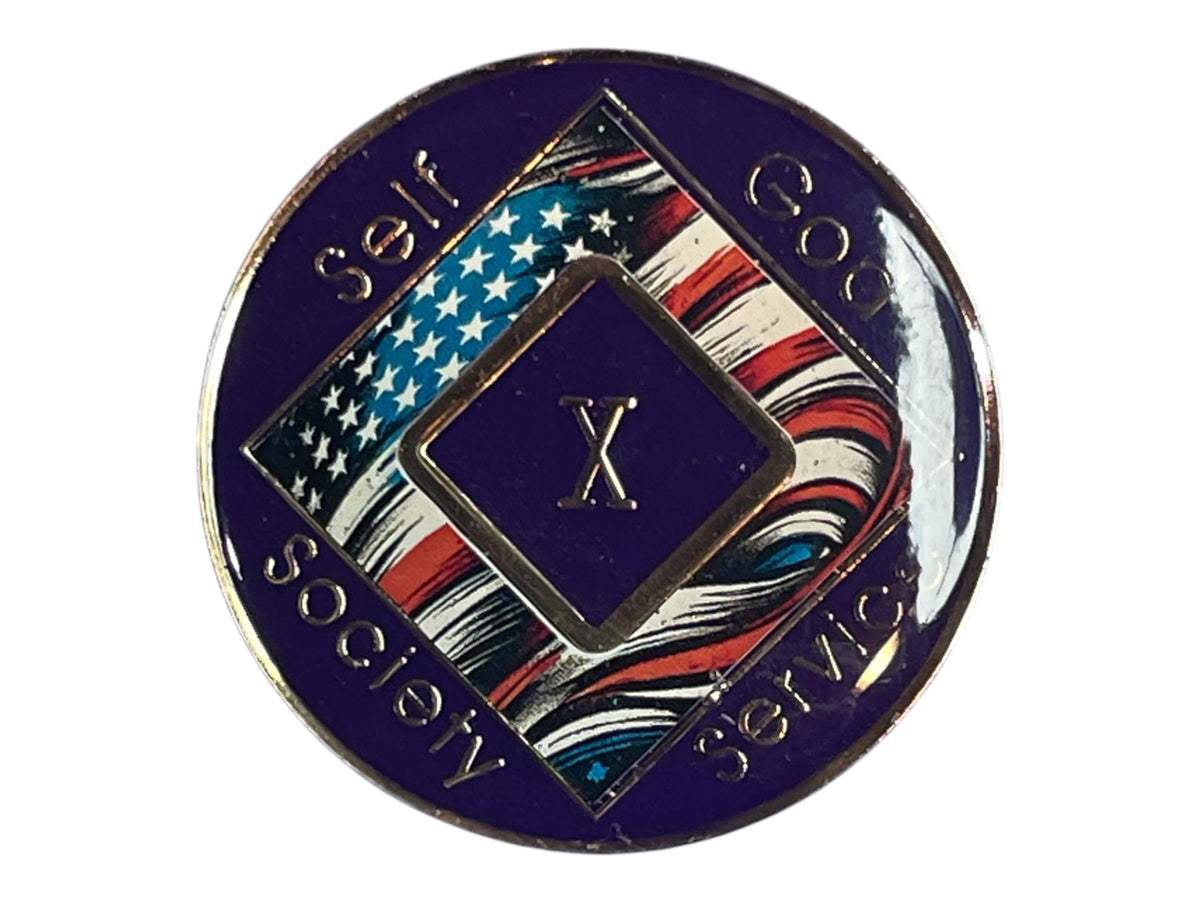 American Flag NA Medallion | Recovery Chip