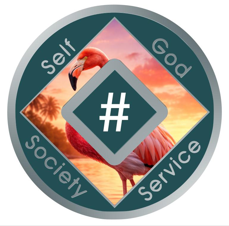 NA Flamingo Sunset Recovery Medallion