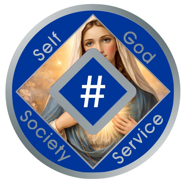 Mother Mary NA Recovery Medallion | Healing, Hope, and Grace