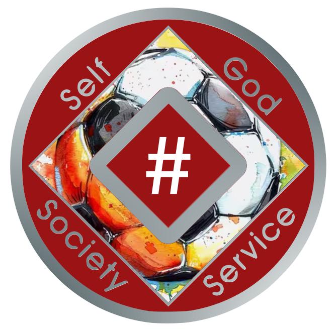 Soccer NA Recovery Medallion | Sobriety Chip | Handcrafted Addiction Token