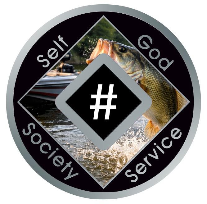 Bass Fishing NA Recovery Medallion