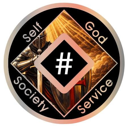 Knight & Shield NA Recovery Medallion – Narcotics Anonymous Sobriety Chip