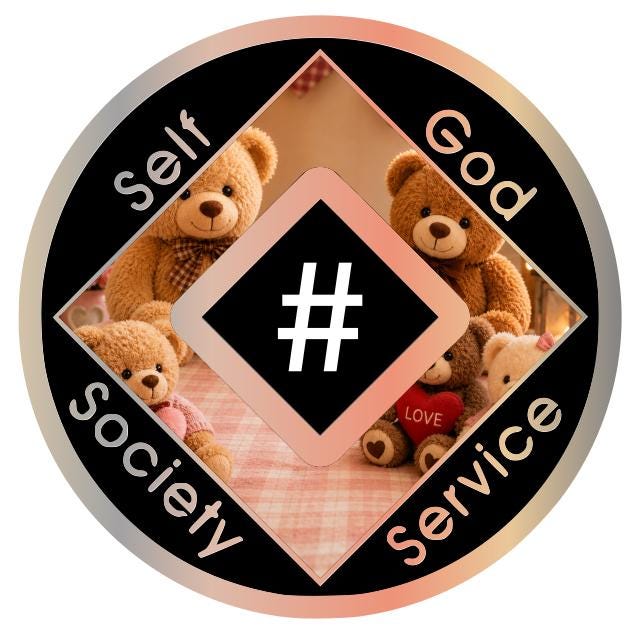 Teddy Bear Recovery NA Medallion