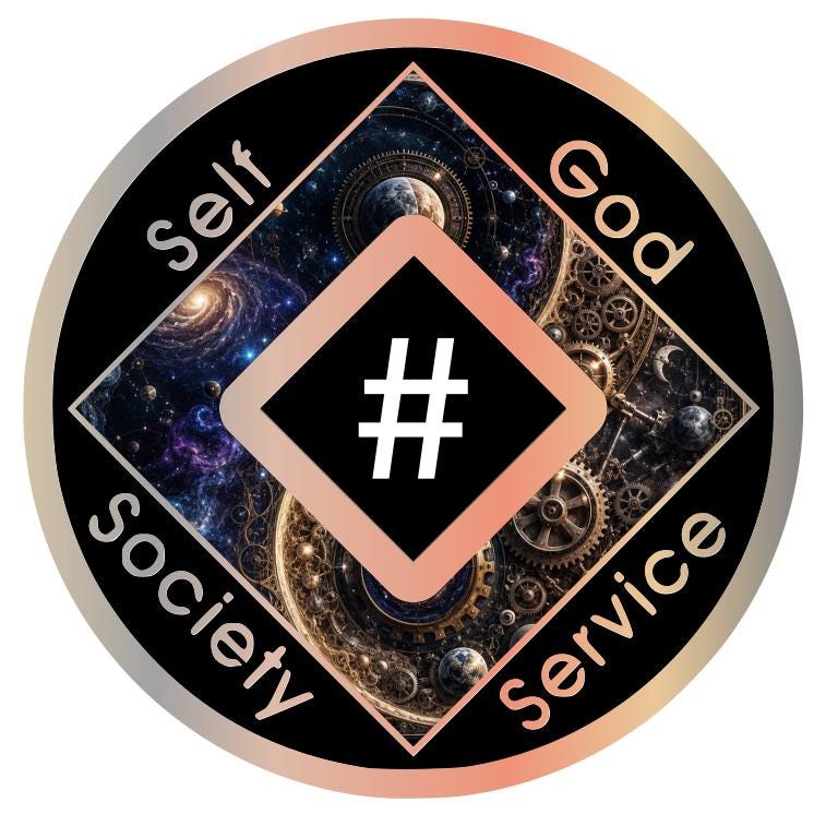 Universe & Gears NA Recovery Medallion – Cosmic Yin Yang Recovery Token