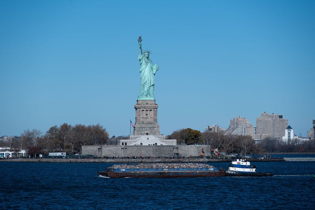 Statue of Liberty and New York Harbor representing the greater Long Island and New York City region