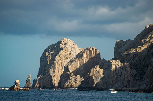 El Arco rock formation rising from the sea in Cabo San Lucas, Mexico.