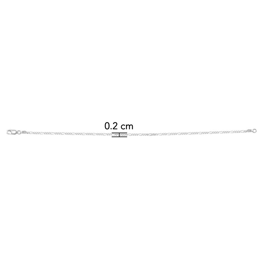Figaro Sterling Silver Chain CH2359