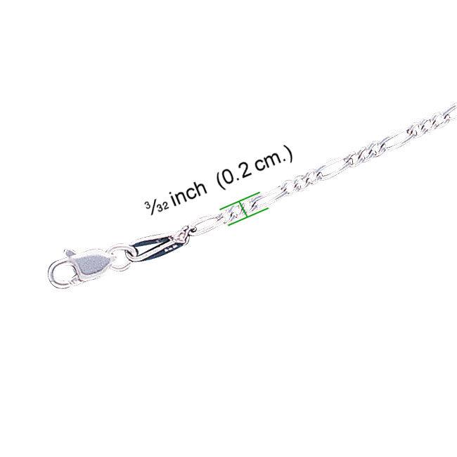 Figaro Chain Sterling Silver Chain Small Version CH2360