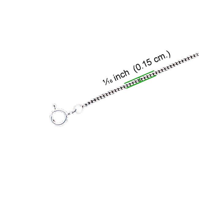 Curb Sterling Silver Chain Small Version CH3100