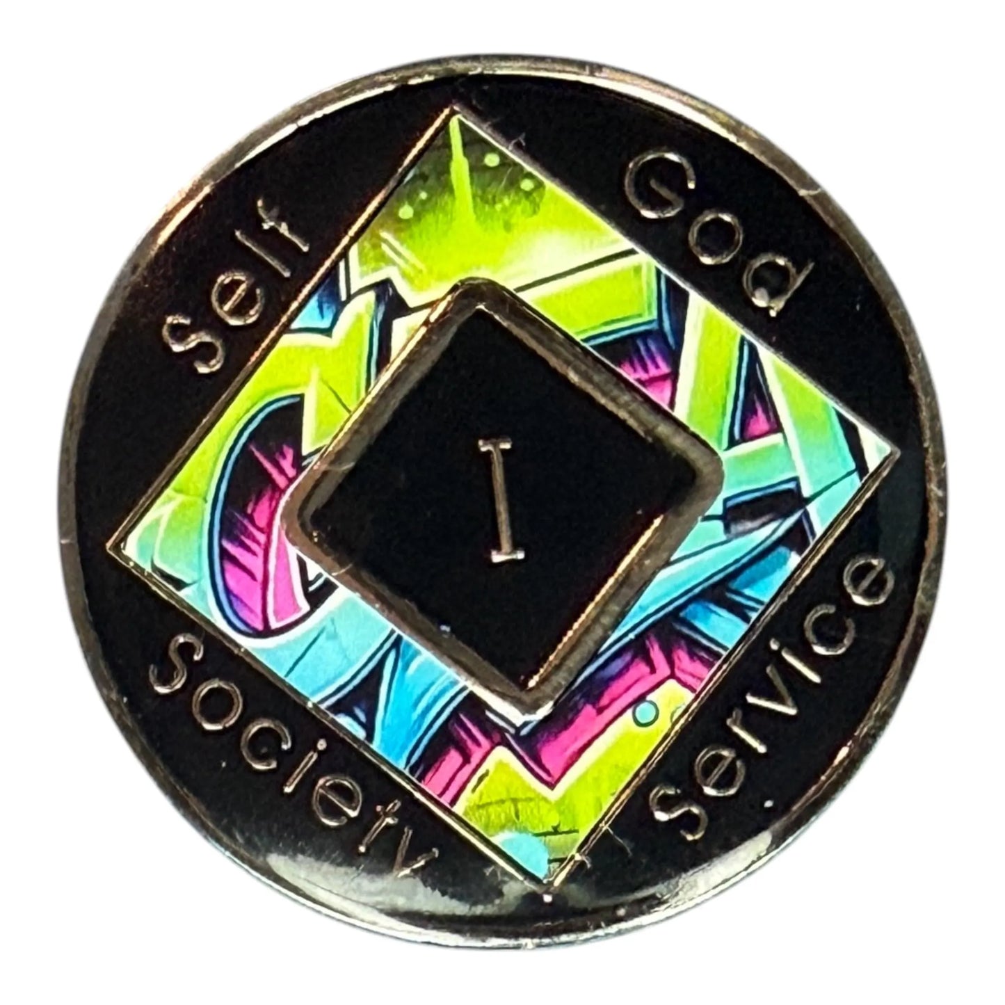 Clean Graffiti NA Medallion | Personalized Clean Time Token | Recovery Chip