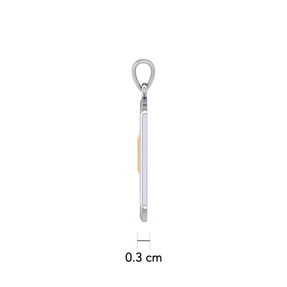 Recovery Sterling Silver Pendant With 14K Gold Accent Handcrafted 925 Sterling Silver Jewelry