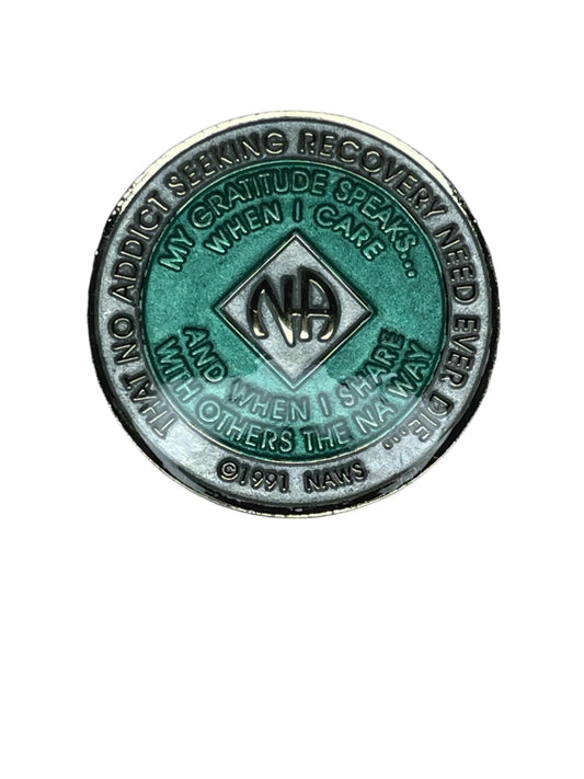 Handcrafted NA Recovery Medallion | Unique Narcotics Anonymous Coin | Clean Time Celebration Token