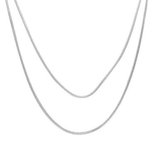 Double Snake Sterling Silver Chain TCH029