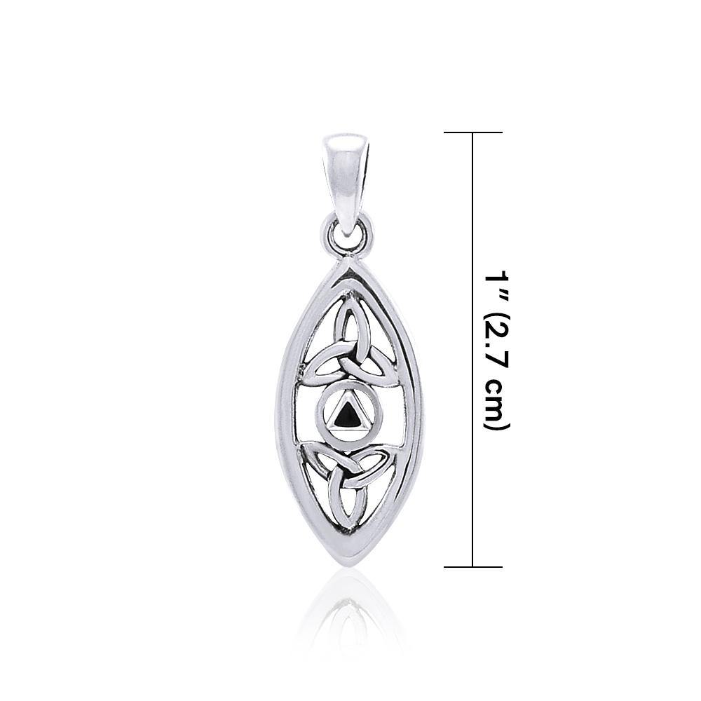 AA Recovery Trinity Knot Sterling Silver Pendant Symbol of Sobriety and Spiritual Renewal Jewelry