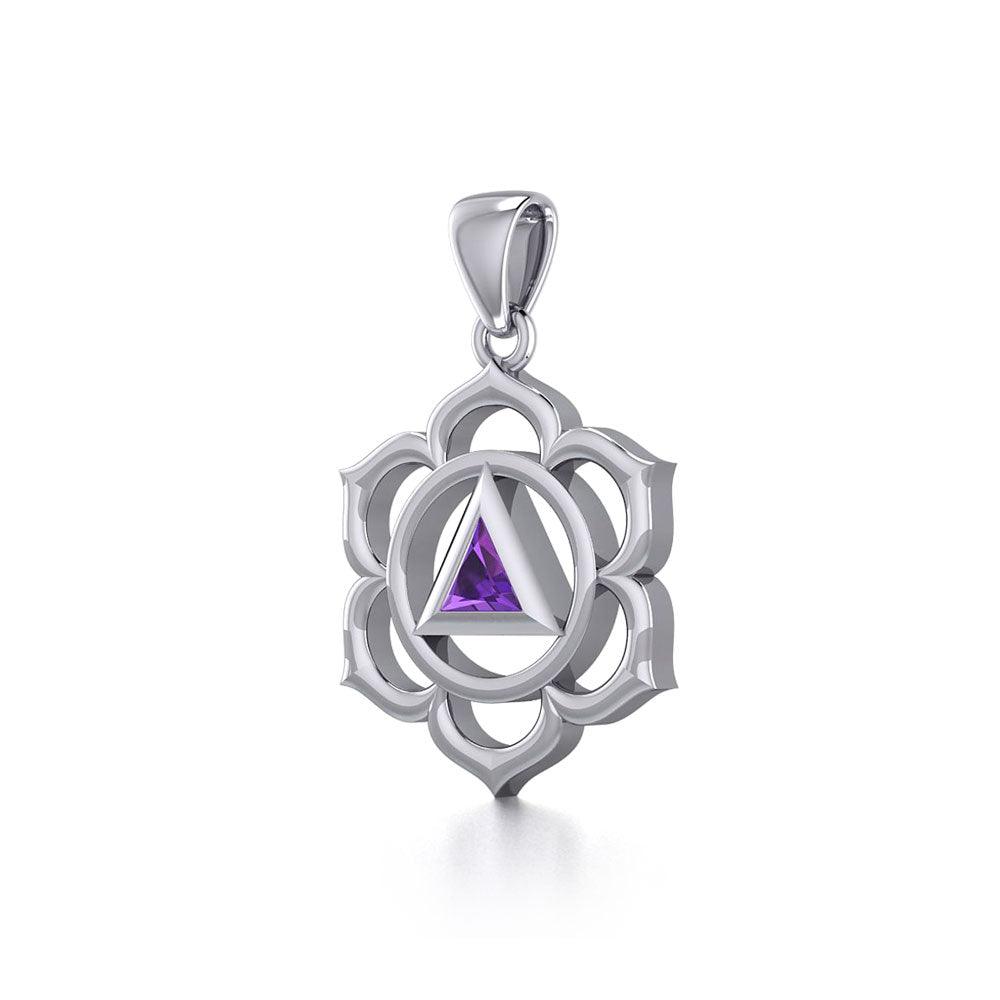 Chakra Recovery Sterling Silver Pendant With Gemstone AA Recovery Collection