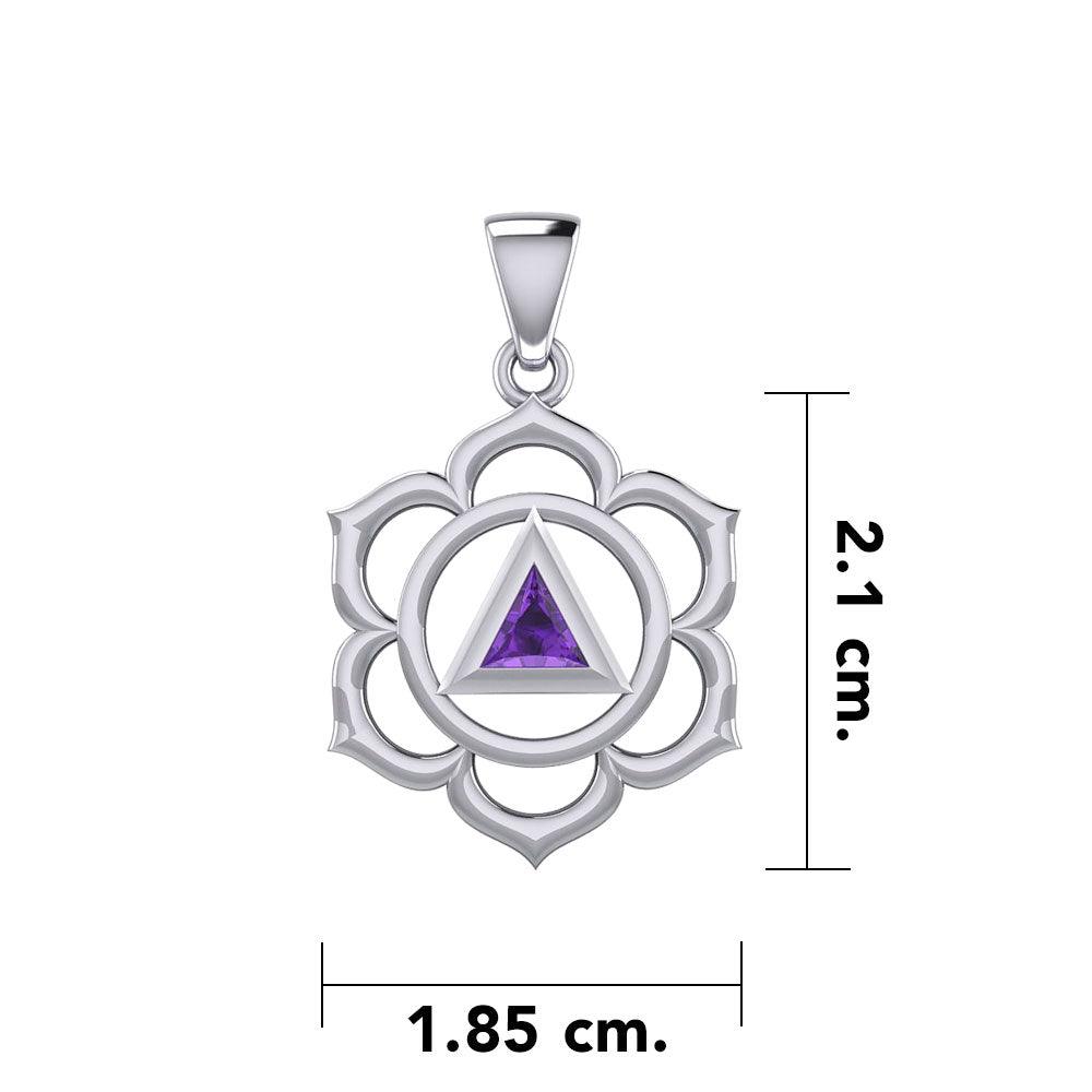 Chakra Recovery Sterling Silver Pendant With Gemstone AA Recovery Collection