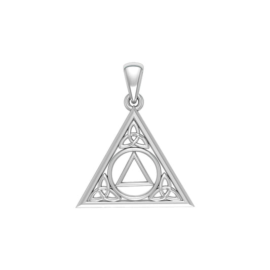 Celtic AA Recovery Symbol Sterling Silver Pendant 925 Sobriety Jewelry For Strength And Hope