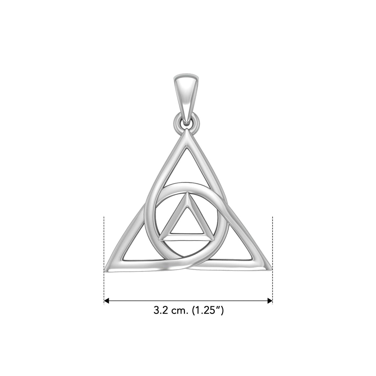 AA Recovery Celtic Trinity Knot Sterling Silver Pendant Model Wearable Reminder of Hope and Healing