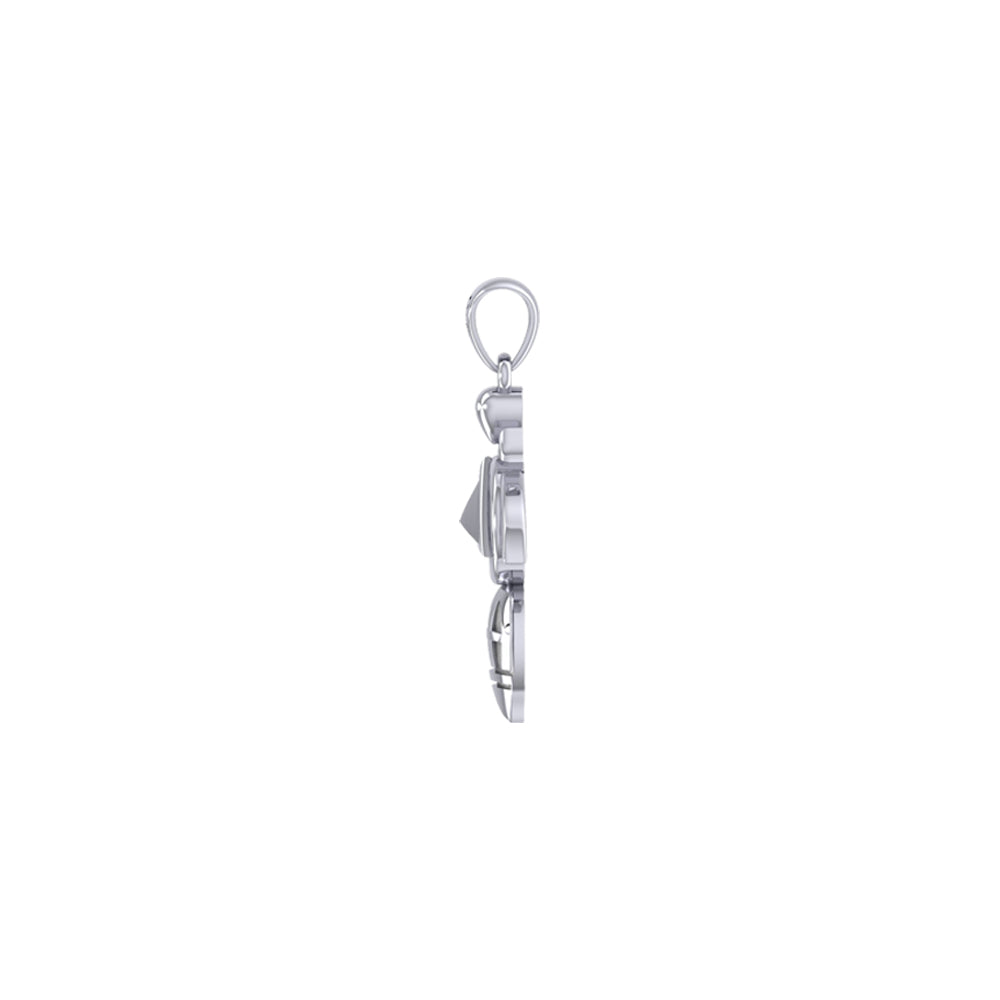 Goddess With AA Recovery Symbol 925 Sterling Silver Pendant For Recovery Support Jewelry