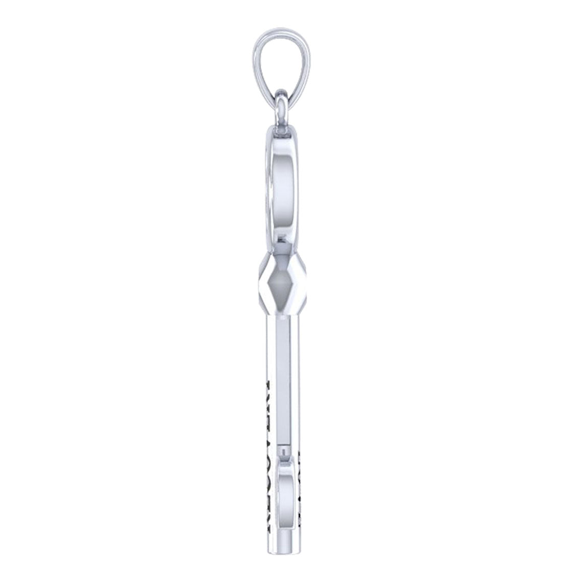 Peter Stone AA Recovery Key of Encouragement Sterling Silver Pendant 925 Jewelry
