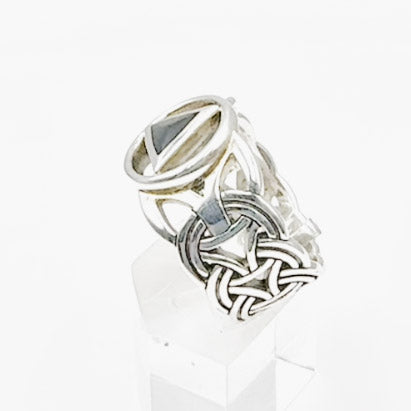 Recovery Viking Sterling Silver Ring With Gemstone Tri2275 Peter Stone AA Recovery Collection