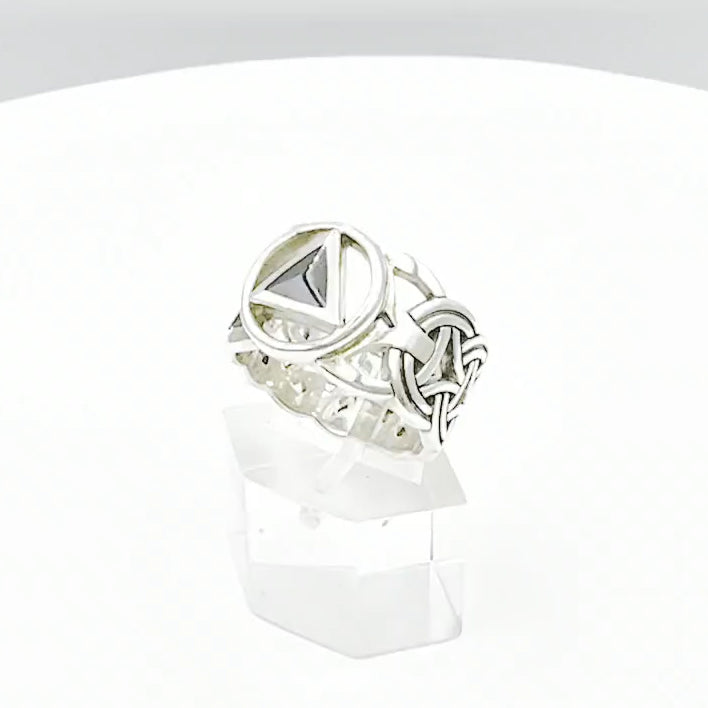 Recovery Viking Sterling Silver Ring With Gemstone Tri2275 Peter Stone AA Recovery Collection