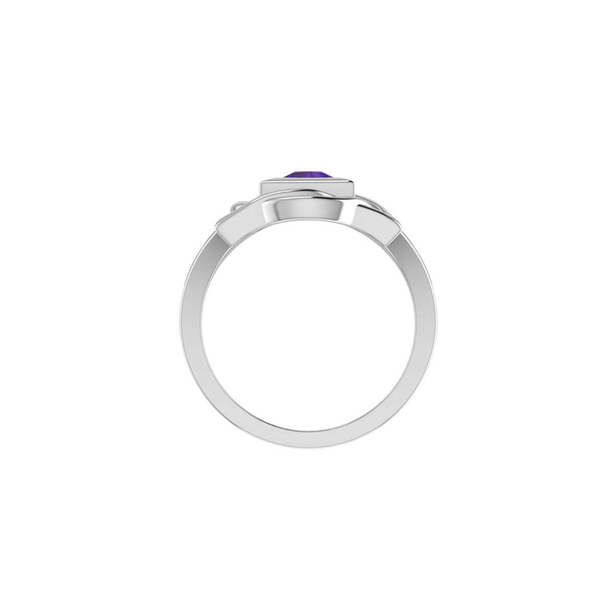 Peter Stone Celtic Triquetra Sterling Silver Ring With AA Recovery Gemstone For Resilience And Recovery