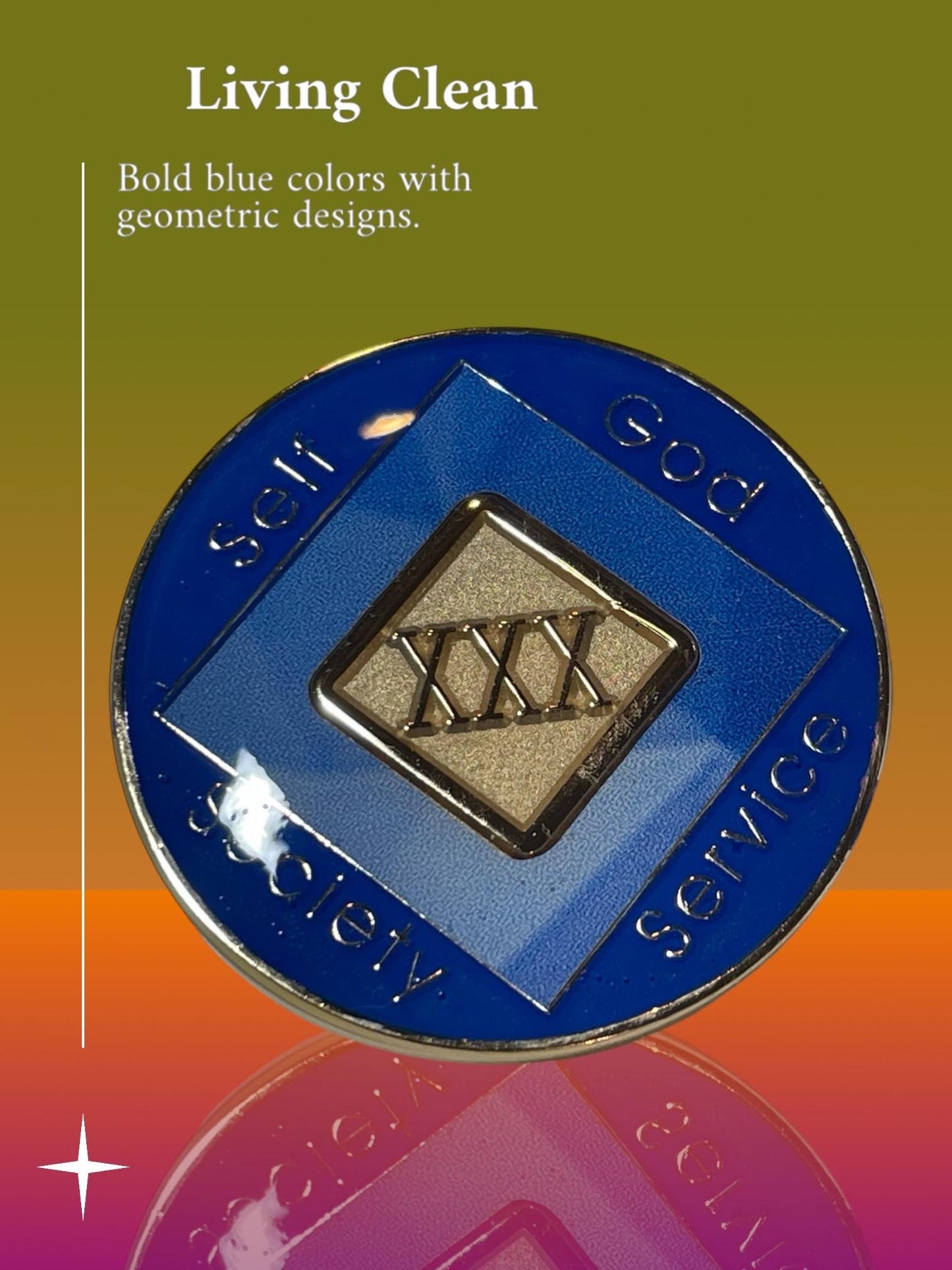 Narcotics Anonymous Clean Time Medallion | Custom Design NA Recovery Token | Sobriety Gift