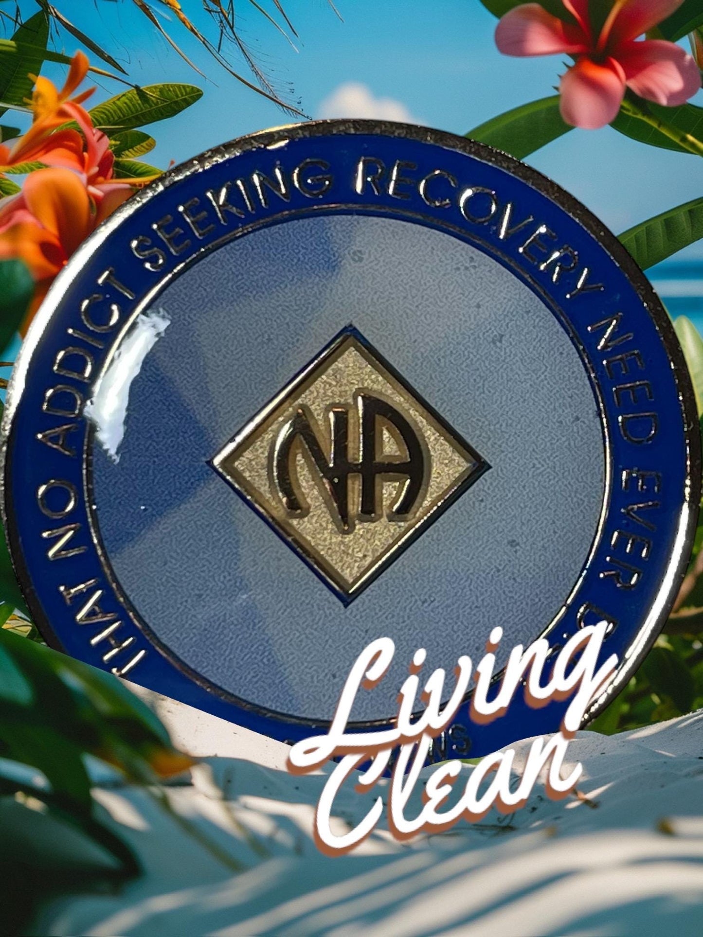 Narcotics Anonymous Clean Time Medallion | Custom Design NA Recovery Token | Sobriety Gift