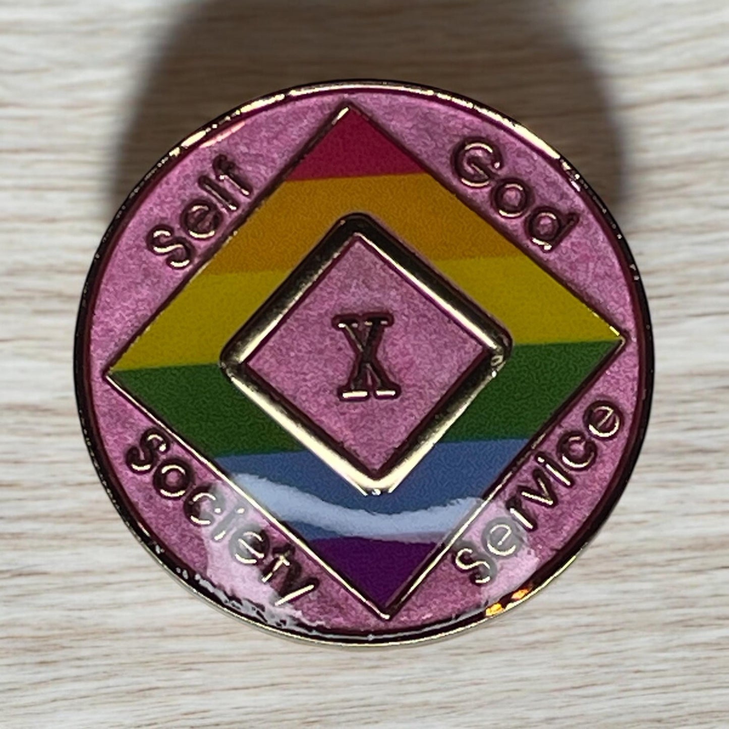 Artistic Narcotics Anonymous Medallion | Custom NA Recovery Coin | Anniversary Milestone Chip