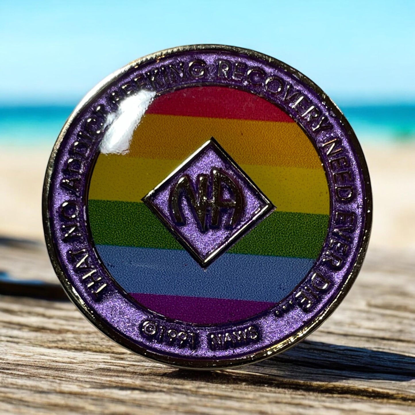Artistic Narcotics Anonymous Medallion | Custom NA Recovery Coin | Anniversary Milestone Chip