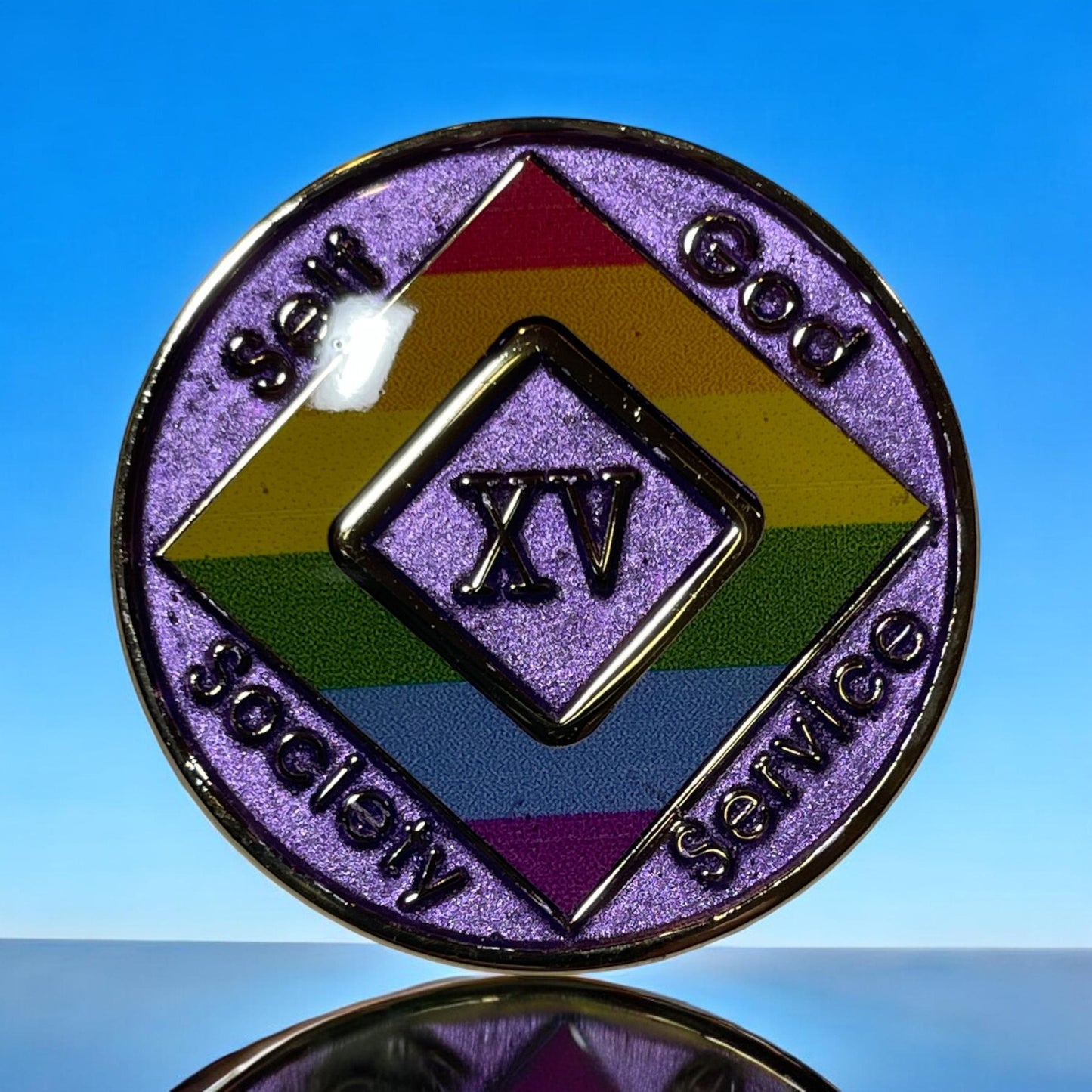 Artistic Narcotics Anonymous Medallion | Custom NA Recovery Coin | Anniversary Milestone Chip