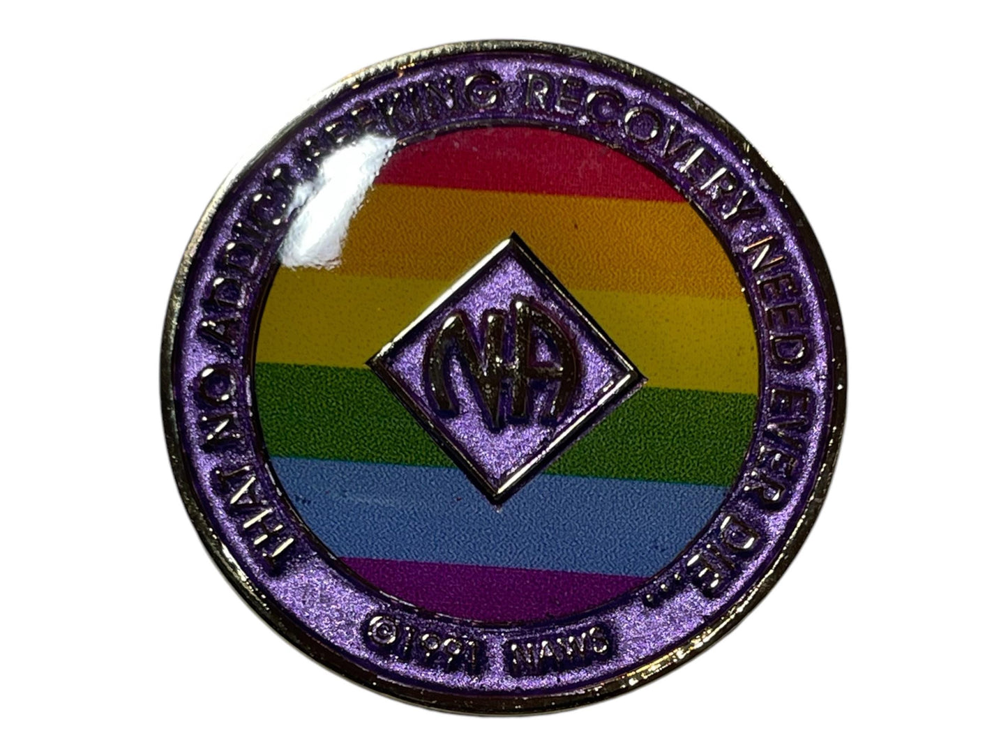 Artistic Narcotics Anonymous Medallion | Custom NA Recovery Coin | Anniversary Milestone Chip