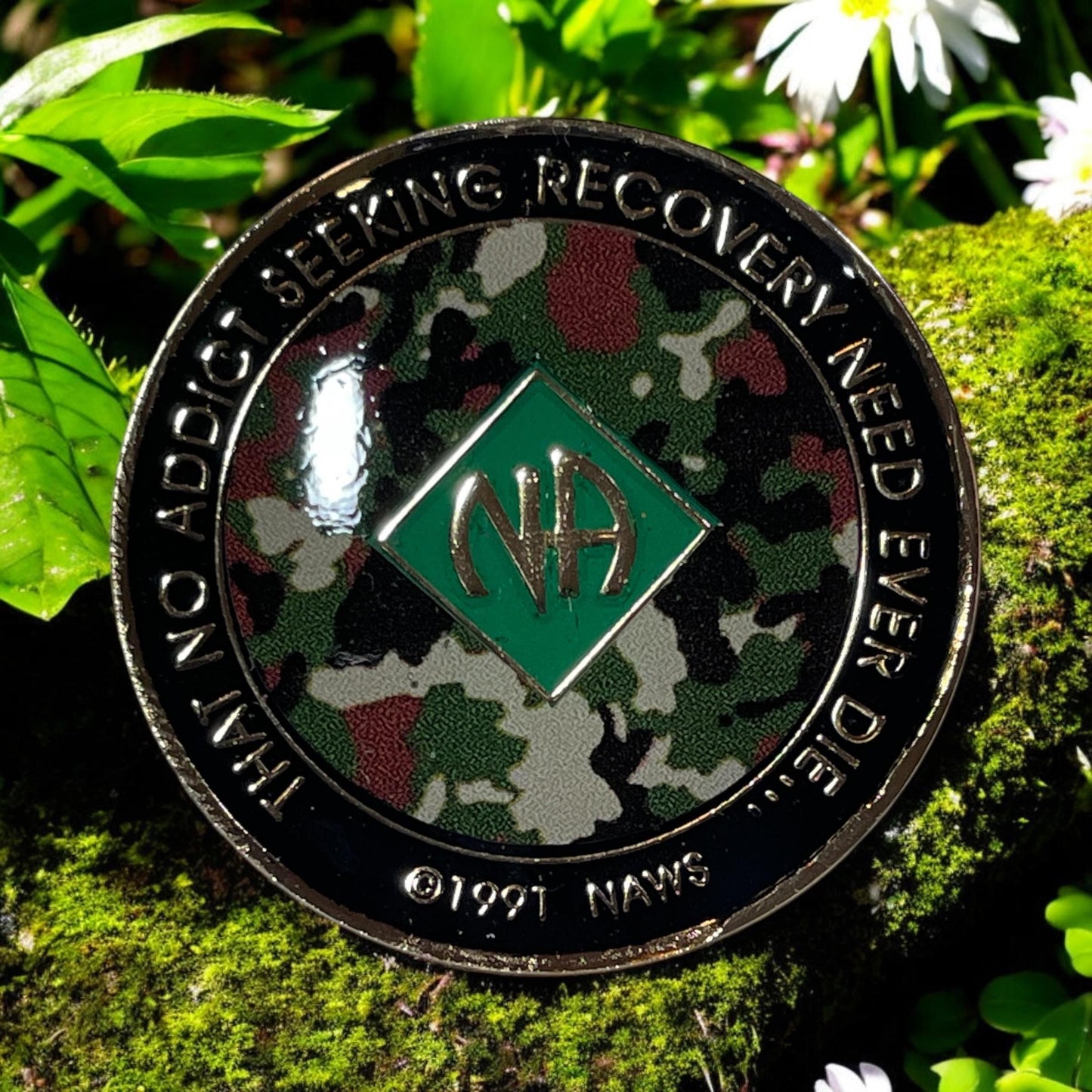 Personalized NA Recovery Medallion | Handcrafted Narcotics Anonymous Coin | Clean Time Tokens