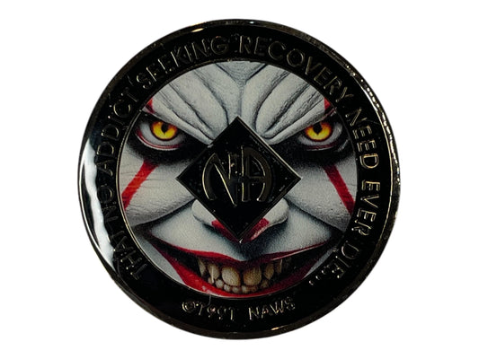 12-Step Milestone Medallion - Custom Name and Date Recovery Coin for Sobriety - Horror Recovery Medallion NA