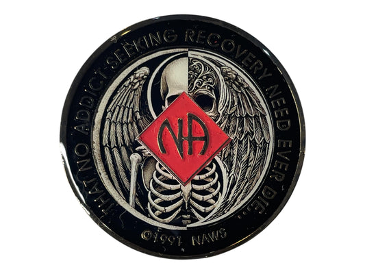 Angel & Skeleton Narcotics Anonymous Coin