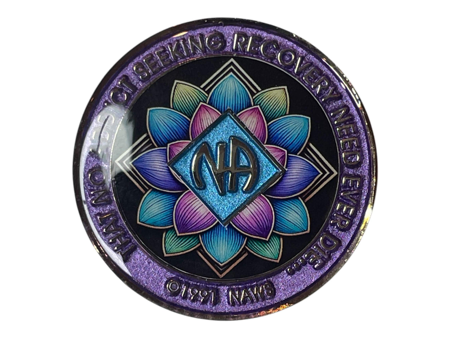 Custom 12-Step Medallion | Personalized Clean Time Token | Sobriety Coin