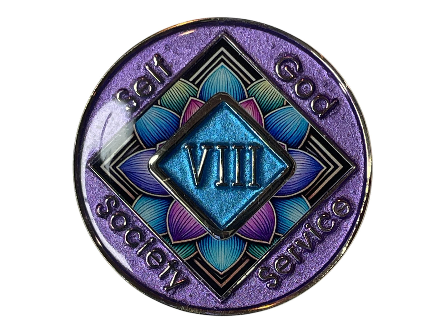 Custom 12-Step Medallion | Personalized Clean Time Token | Sobriety Coin
