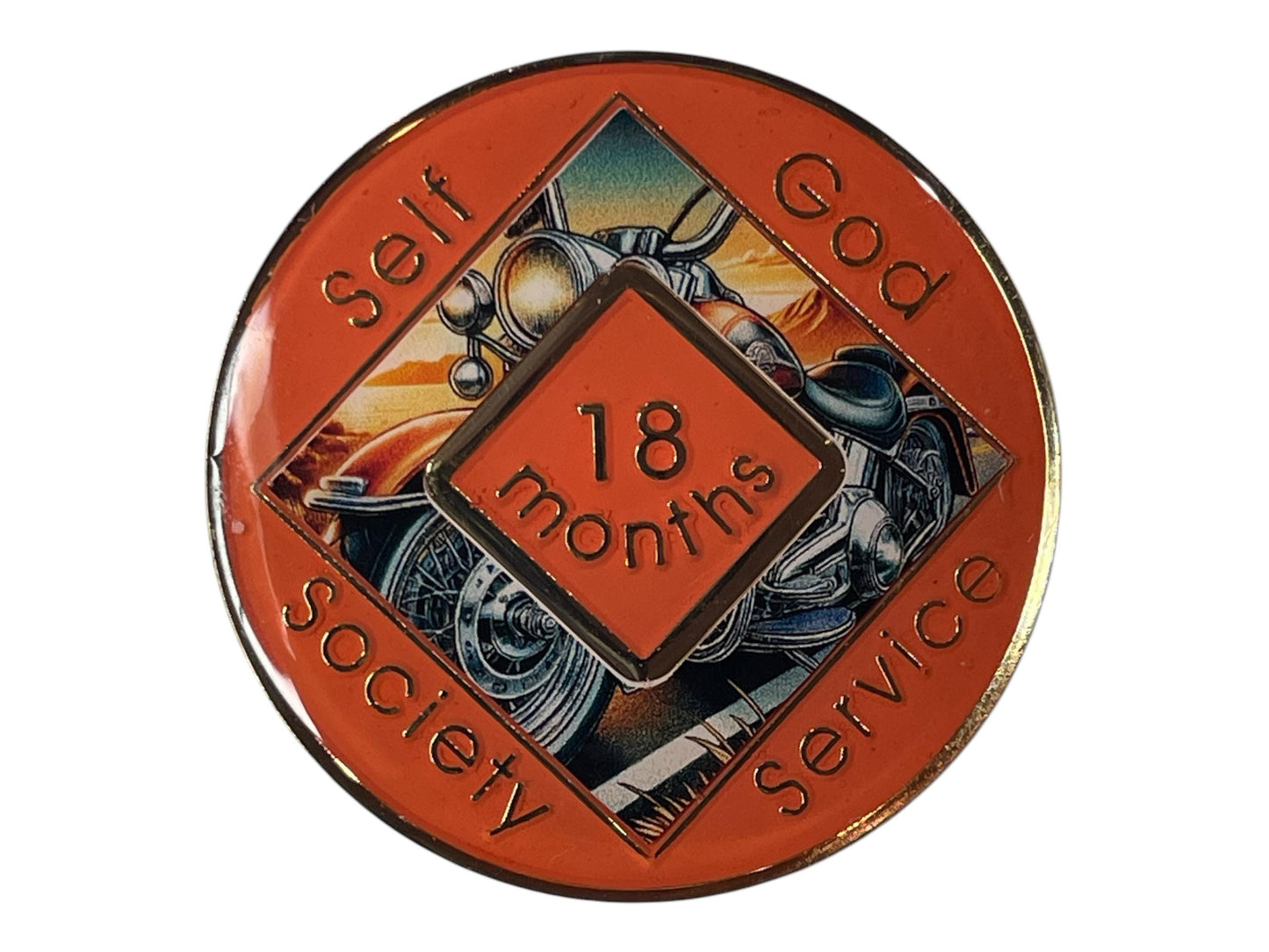 NA Medallion | Motorcycle Recovery Token | Bronze Sobriety Coin