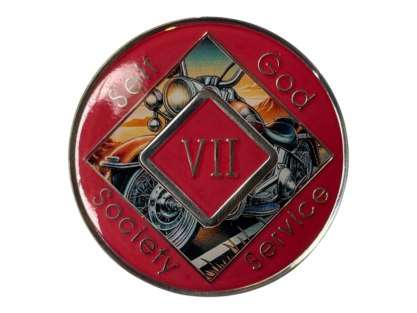 NA Medallion | Motorcycle Recovery Token | Bronze Sobriety Coin