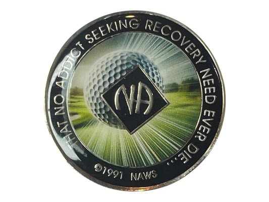 Golf-Themed NA Recovery Medallion
