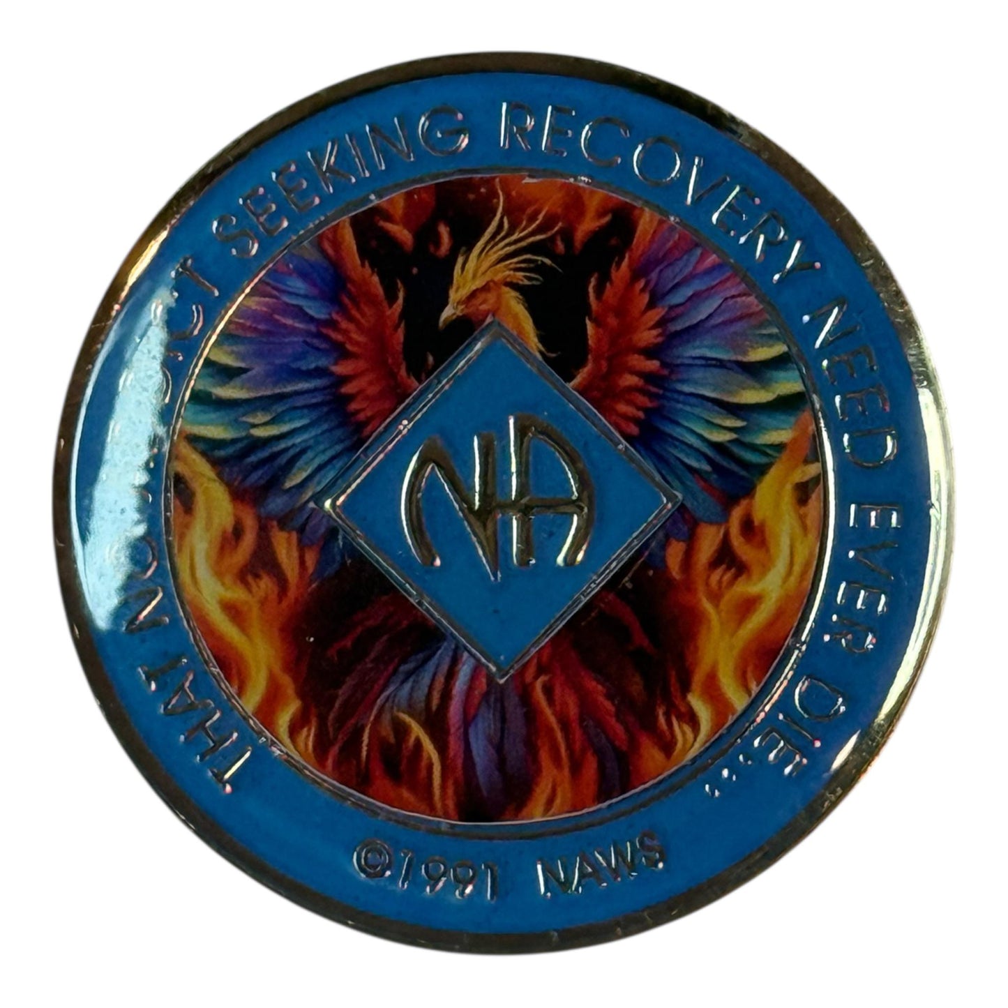 Phoenix NA Medallion - Narcotics Anonymous Sobriety Coin - Custom Recovery Chip - Milestone Clean Time Token