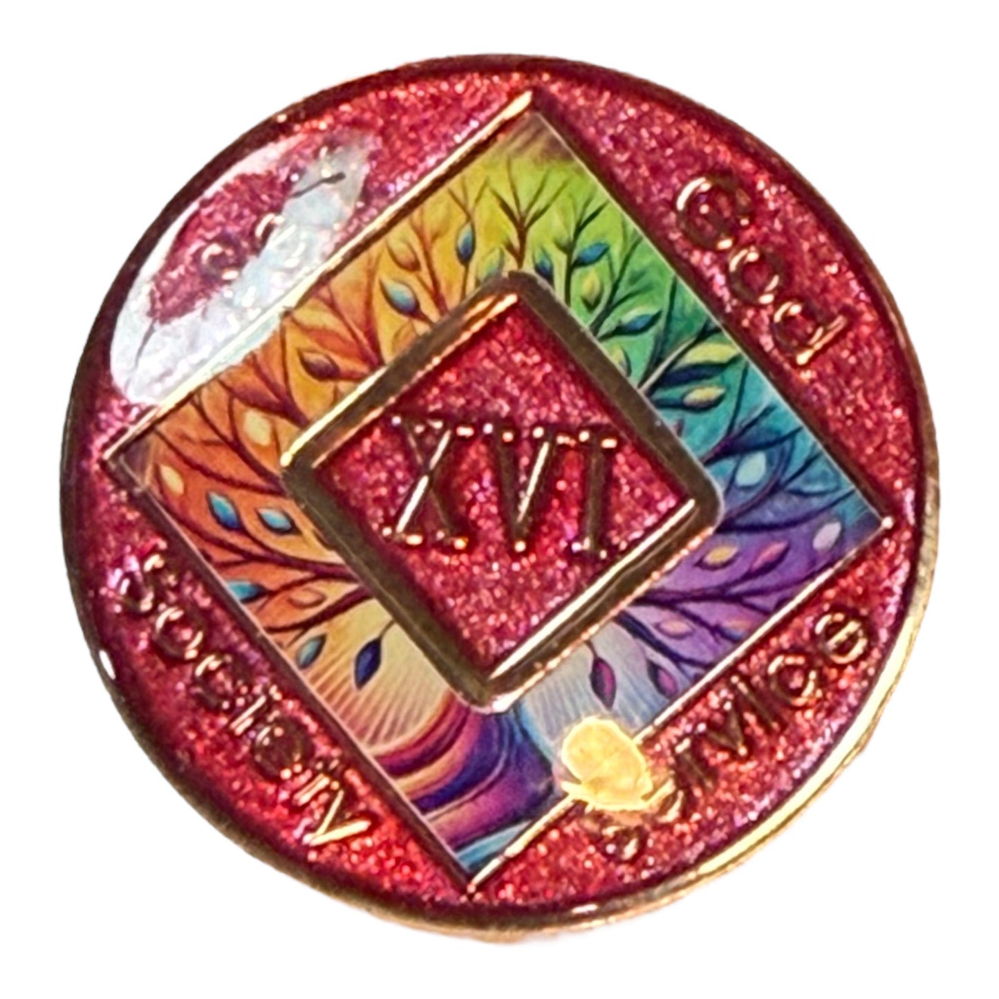 Bronze Tree of Life NA Medallion: Narcotics Anonymous Recovery Gift