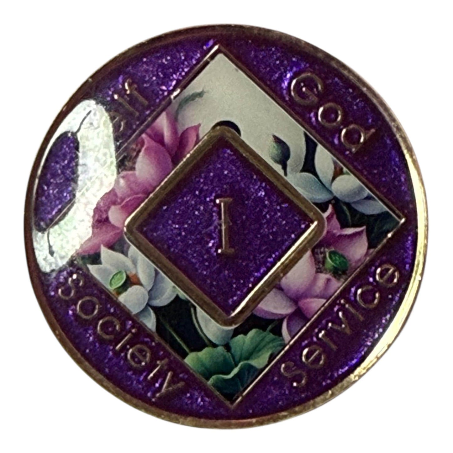 Yin Yang Lotus Flower Recovery Medallion | Bronze Narcotics Anonymous