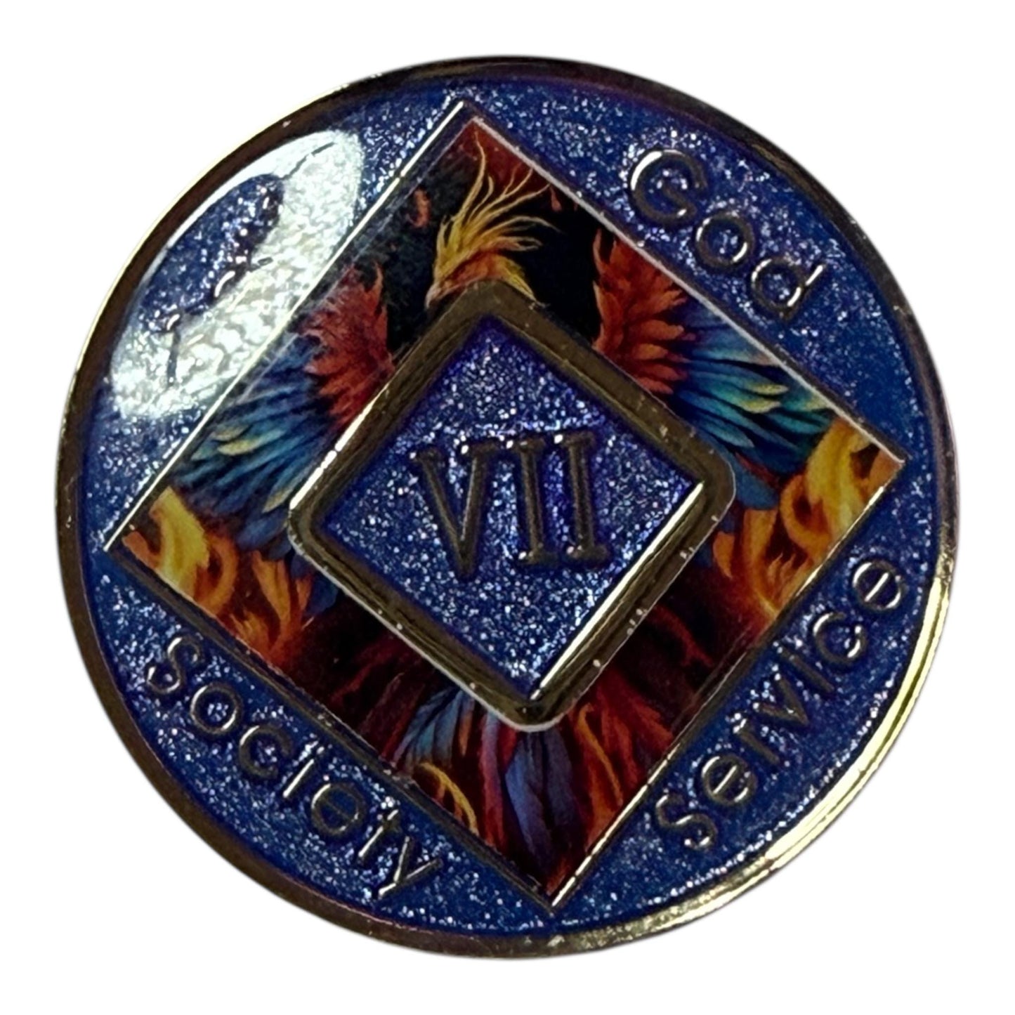 Phoenix NA Medallion - Narcotics Anonymous Sobriety Coin - Custom Recovery Chip - Milestone Clean Time Token
