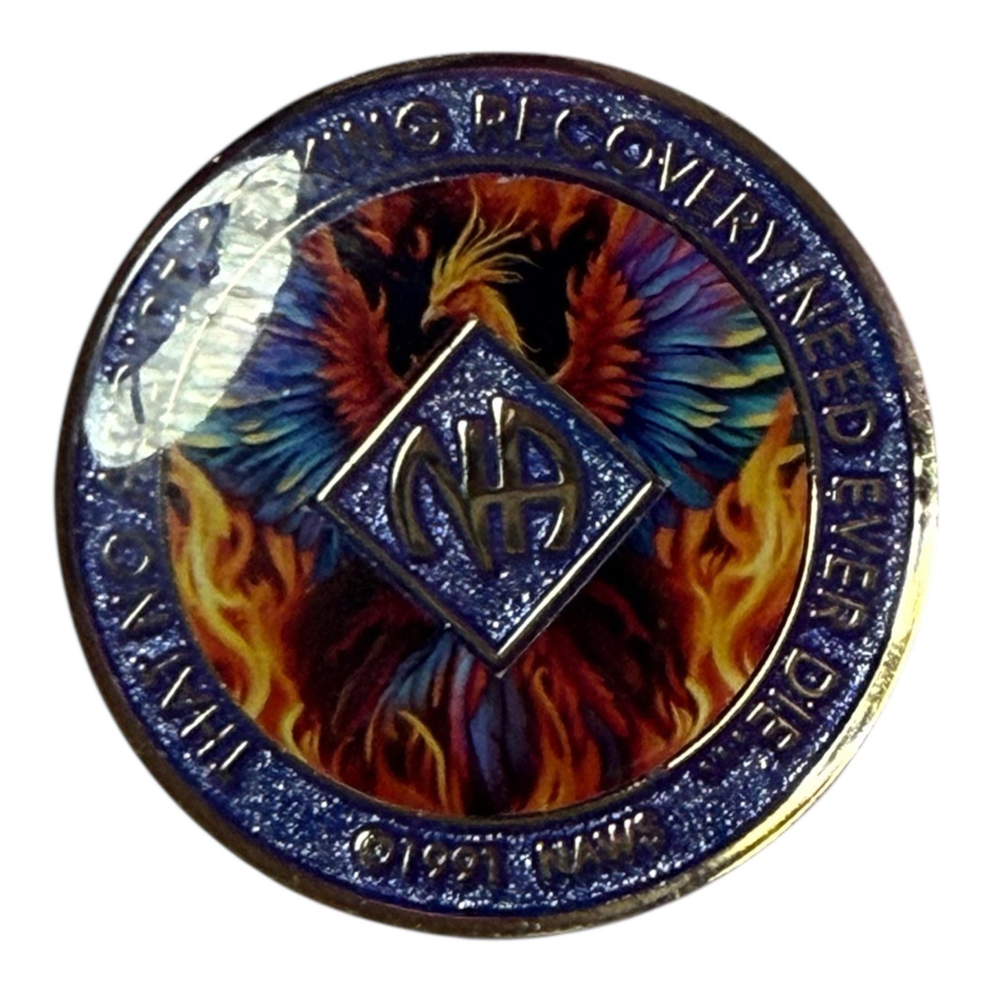 Phoenix NA Medallion - Narcotics Anonymous Sobriety Coin - Custom Recovery Chip - Milestone Clean Time Token